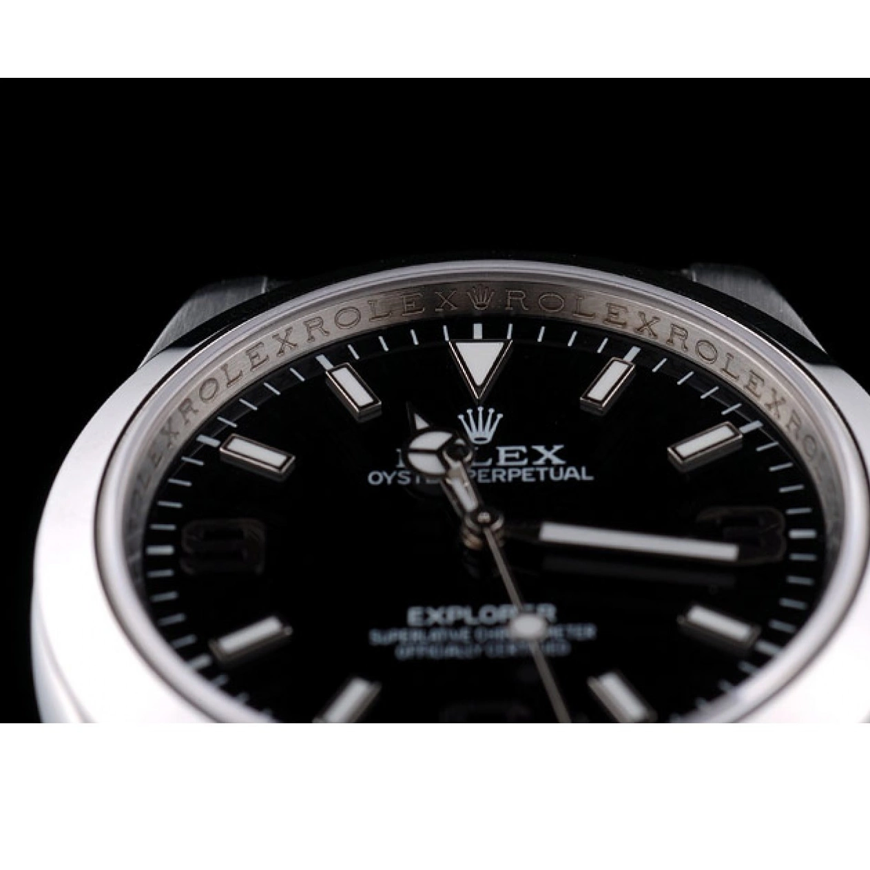 MiroTime 0808 Rolex Explorer Stainless Steel Bezel Black Dial 41984